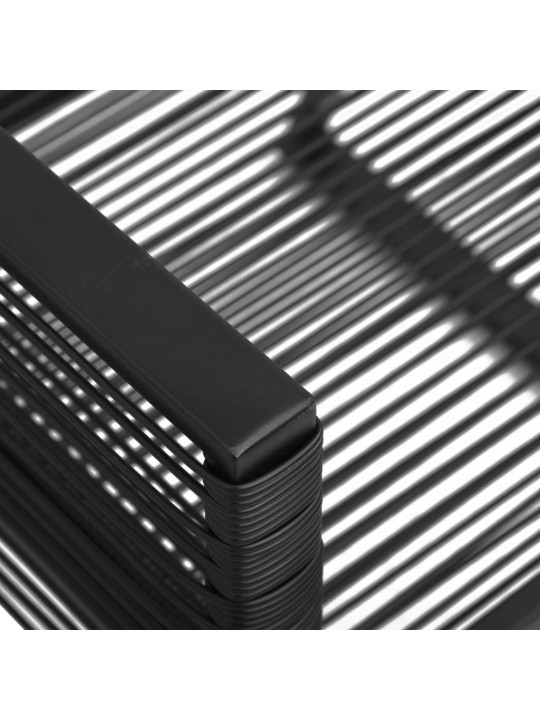 7-daļīgs dārza mēbeļu komplekts, melna PVC rotangpalma