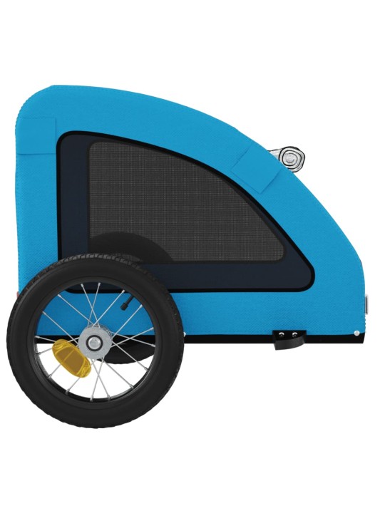 Mājdzīvnieku velo piekabe, zila, oksfordas audums un dzelzs