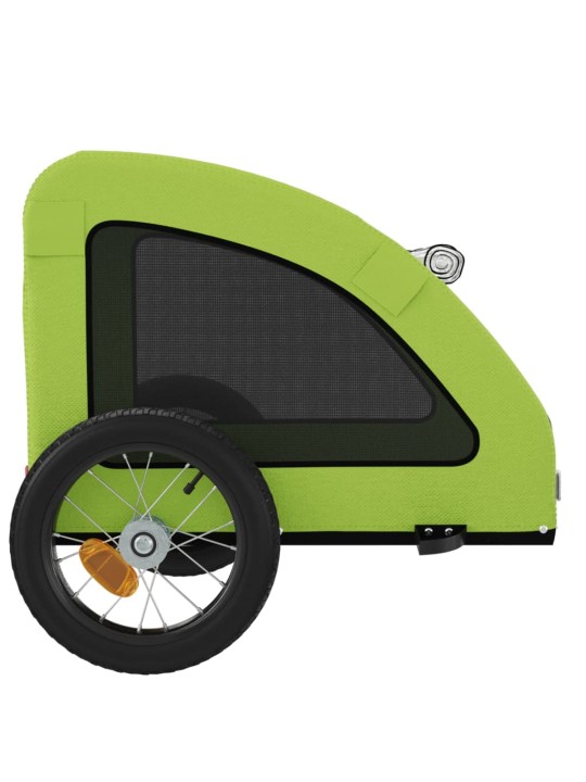 Mājdzīvnieku velo piekabe, zaļa, oksfordas audums, dzelzs