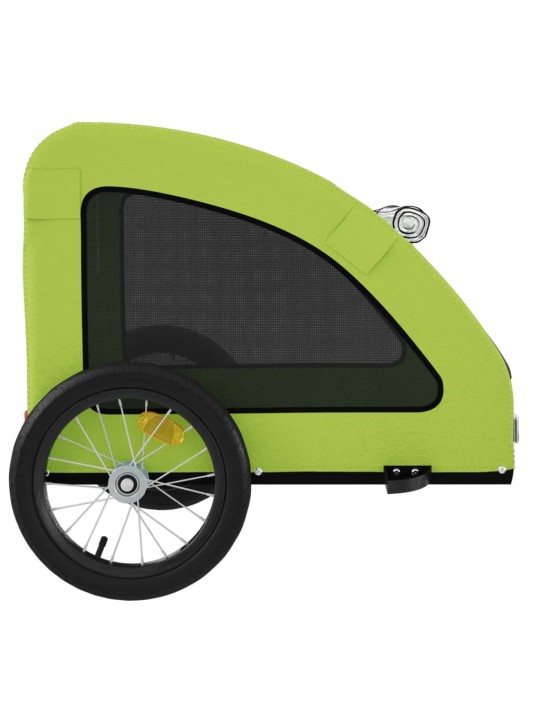 Mājdzīvnieku velo piekabe, zaļa, oksfordas audums, dzelzs