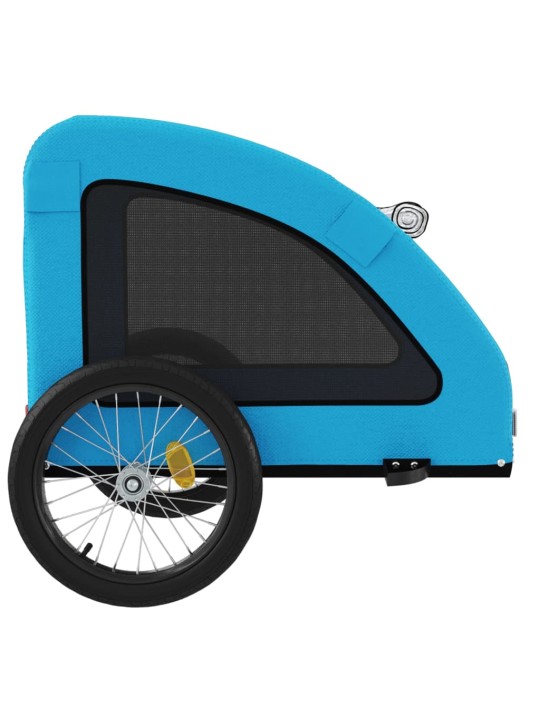 Mājdzīvnieku velo piekabe, zila, oksfordas audums un dzelzs