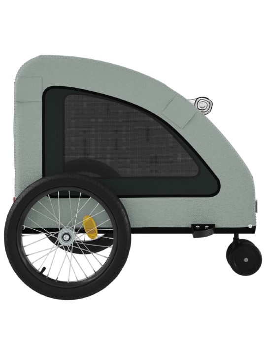 Mājdzīvnieku velo piekabe, pelēka, oksfordas audums, dzelzs