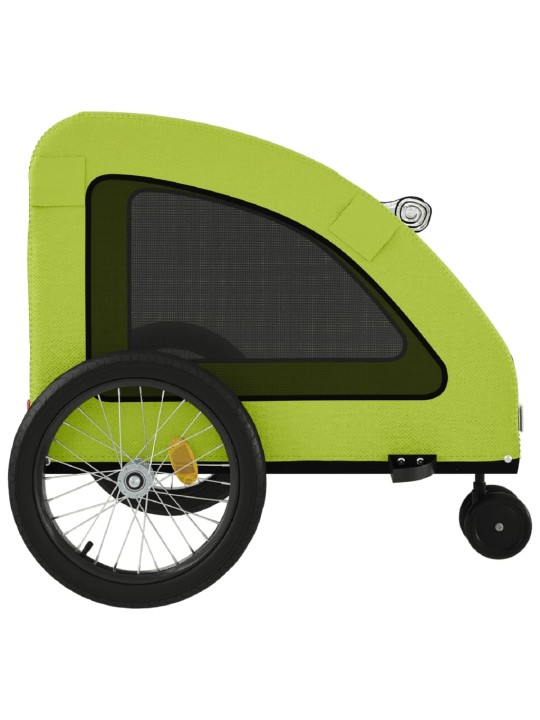 Mājdzīvnieku velo piekabe, zaļa, oksfordas audums, dzelzs