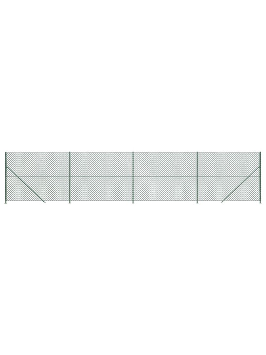 Stiepļu žogs ar atloku, 1,8x10 m, zaļš