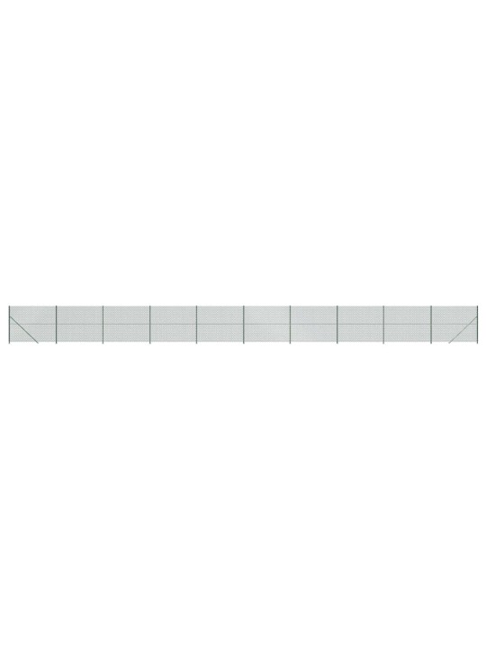 Stiepļu žogs ar atloku, 1,4x25 m, zaļš