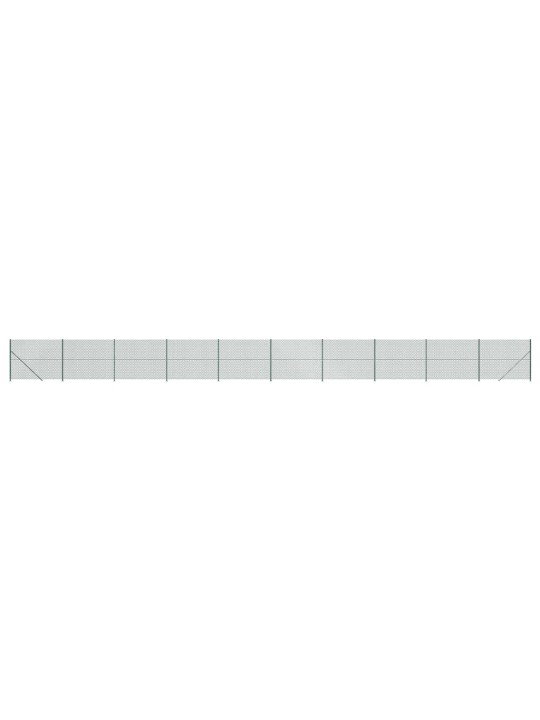 Stiepļu žogs ar atloku, 1,6x25 m, zaļš