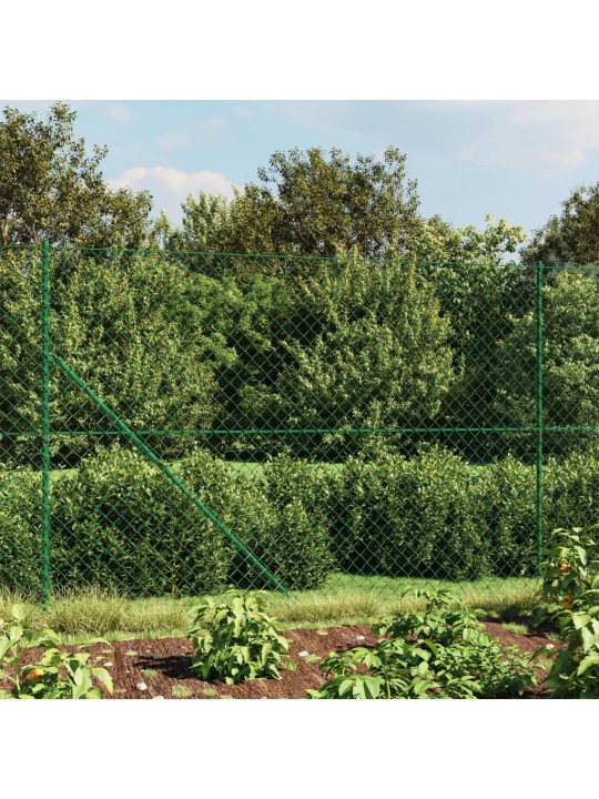 Stiepļu žogs ar atloku, 1,6x25 m, zaļš