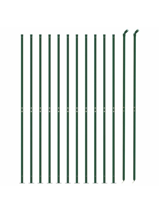Stiepļu žogs ar atloku, 2,2x25 m, zaļš
