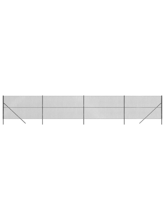 Stiepļu žogs, 2x10 m, antracītpelēks