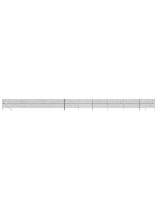 Stiepļu žogs, 2x25 m, pelēks