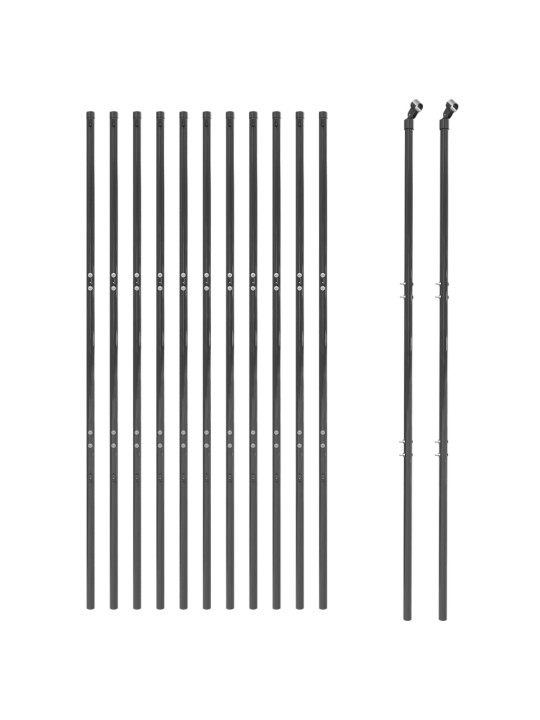 Stiepļu žogs, 2x25 m, pelēks