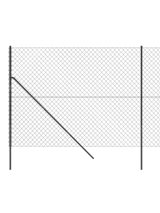Stiepļu žogs, 2x25 m, pelēks