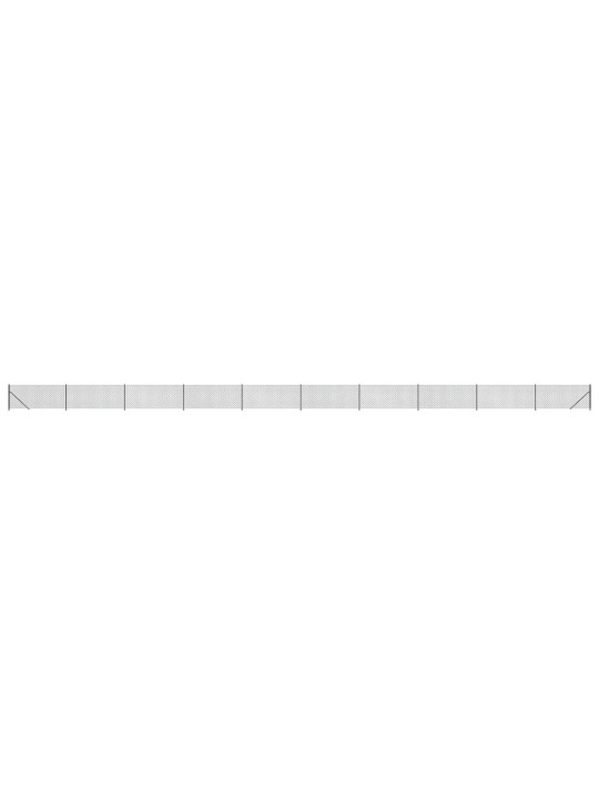 Stiepļu žogs ar atloku, 1,1x25 m, antracītpelēks
