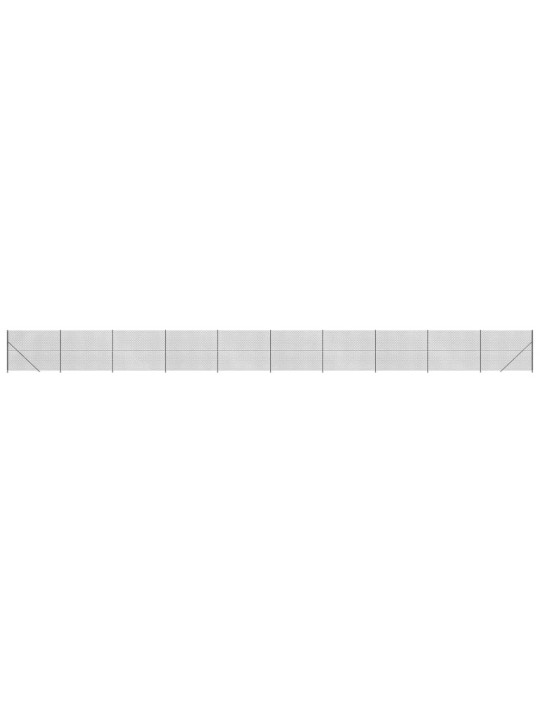 Stiepļu žogs ar atloku, 1,4x25 m, antracītpelēks