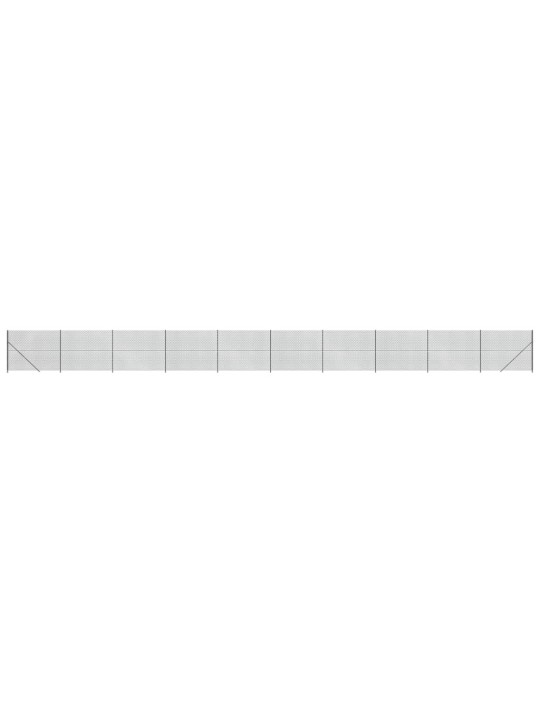 Stiepļu žogs ar atloku, 1,6x25 m, antracītpelēks