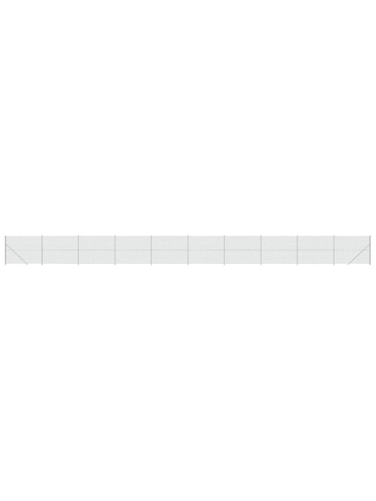 Stiepļu žogs ar atloku, 1,4x25 m, sudrabains
