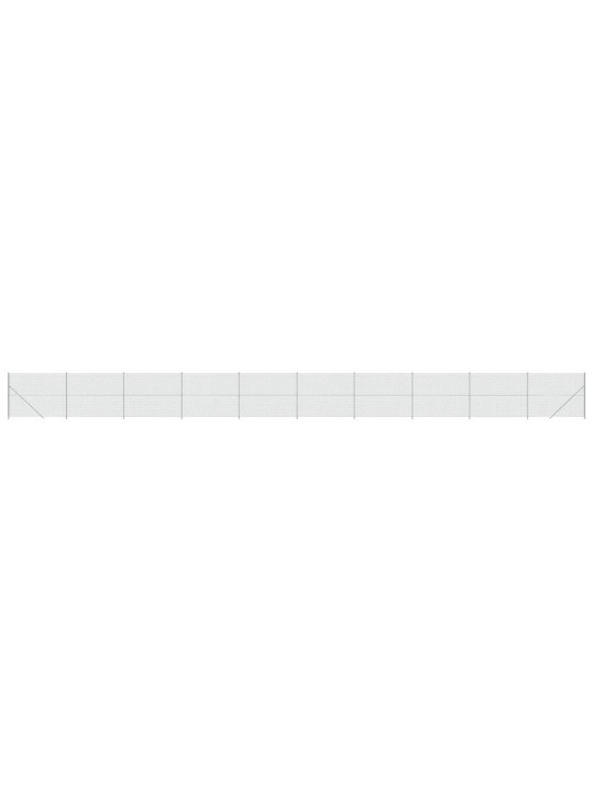 Stiepļu žogs ar atloku, 1,8x25 m, sudrabains