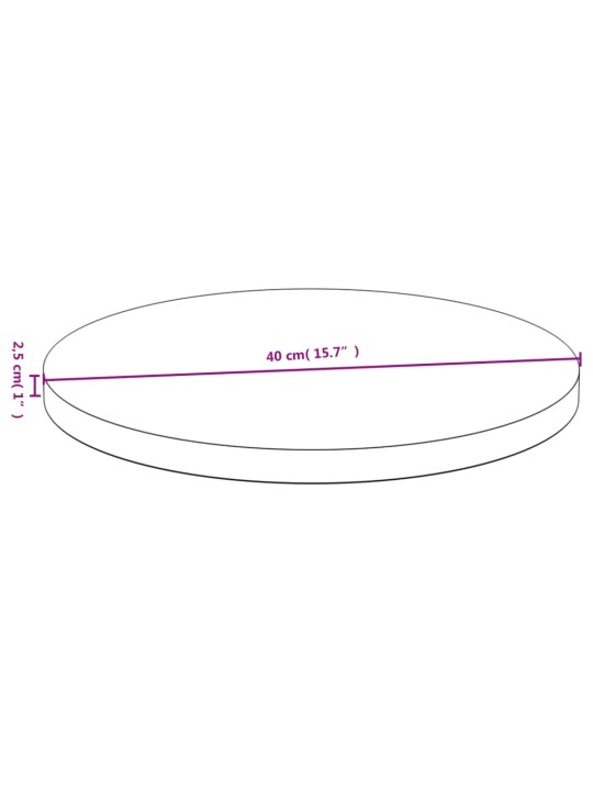 Galda virsma, ø40x2,5 cm, bambuss