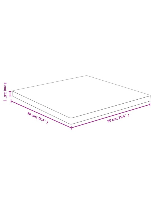 Galda virsma, 90x90x4 cm, bambuss