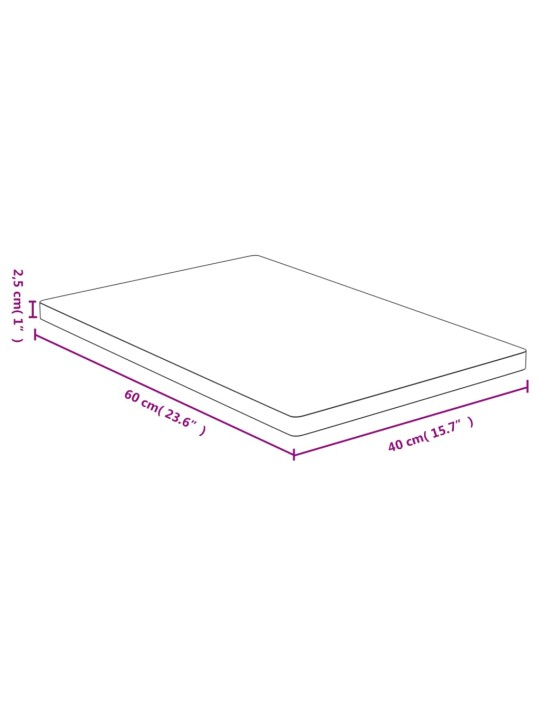 Galda virsma, 40x60x2,5 cm, bambuss