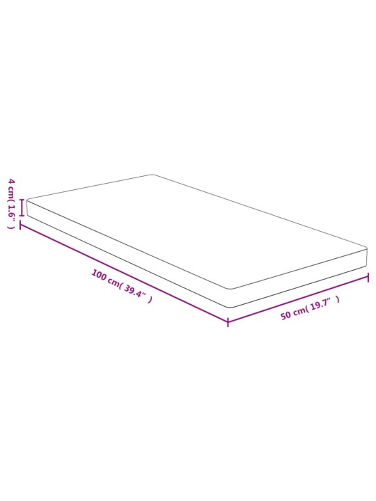 Galda virsma, 50x100x4 cm, bambuss