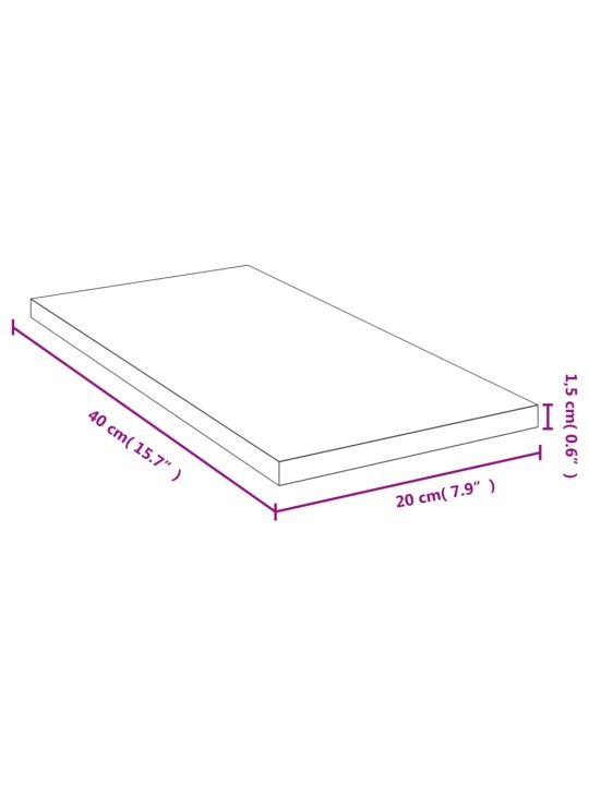 Sienas plaukts, 40x20x1,5 cm, bambuss