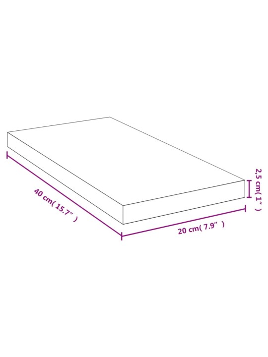 Sienas plaukts, 40x20x2,5 cm, bambuss