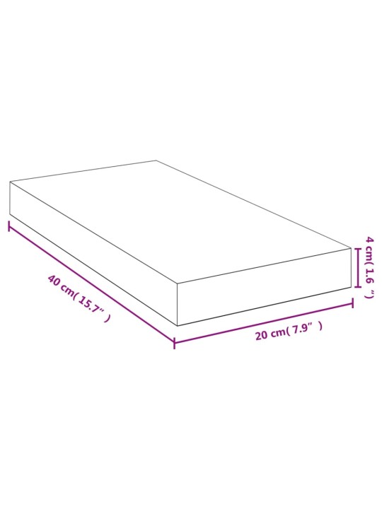 Sienas plaukts, 40x20x4 cm, bambuss
