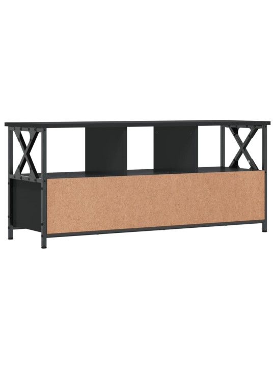 Tv skapītis, 102x33x45 cm, inženierijas koks, dzelzs, melns