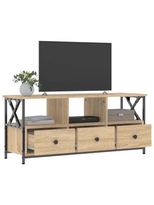 Tv skapītis, 102x33x45 cm, inženierijas koks, dzelzs, ozolkoka