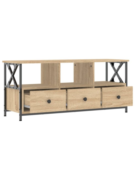 Tv skapītis, 102x33x45 cm, inženierijas koks, dzelzs, ozolkoka