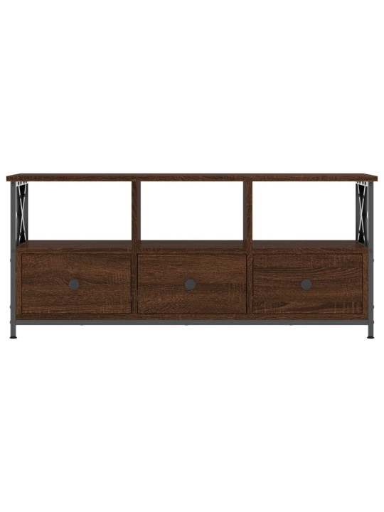 Tv skapītis, 102x33x45 cm, inženierijas koks, dzelzs, brūns