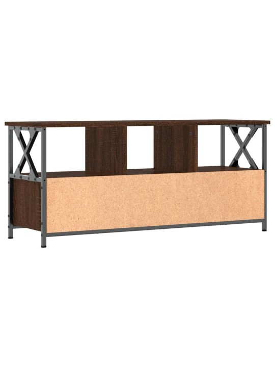 Tv skapītis, 102x33x45 cm, inženierijas koks, dzelzs, brūns