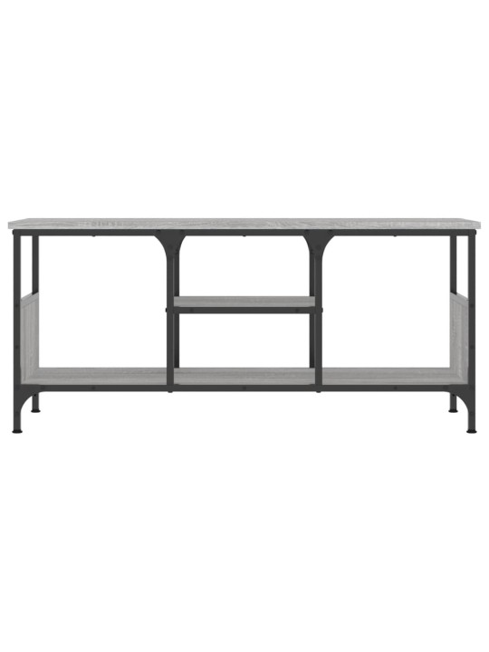 Tv skapītis, 100x35x45 cm, inženierijas koks, dzelzs, pelēks