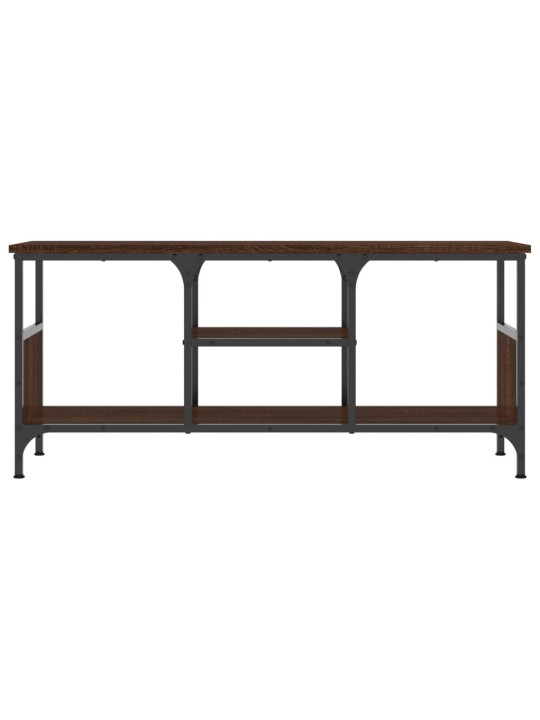 Tv skapītis, 100x35x45 cm, inženierijas koks, dzelzs, brūns