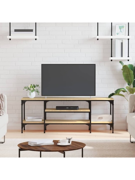 Tv skapītis, 121x35x45 cm, inženierijas koks, dzelzs, ozolkoka