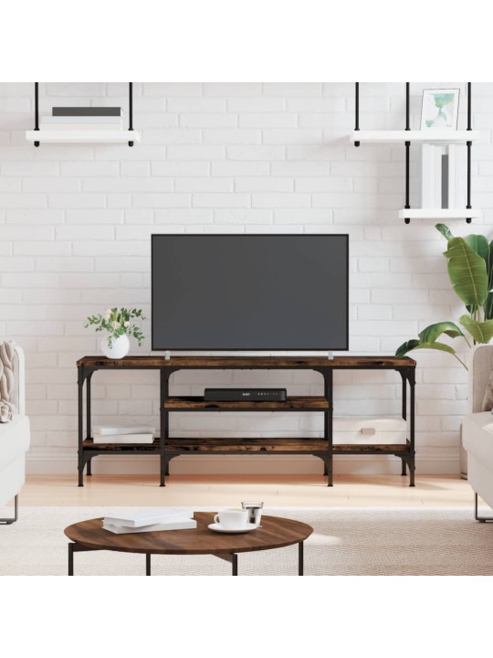 Tv skapītis, 121x35x45 cm, inženierijas koks, dzelzs, ozolkoka