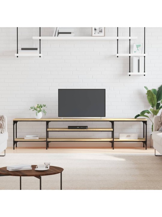 Tv skapītis, 201x35x45 cm, inženierijas koks, dzelzs, ozolkoka