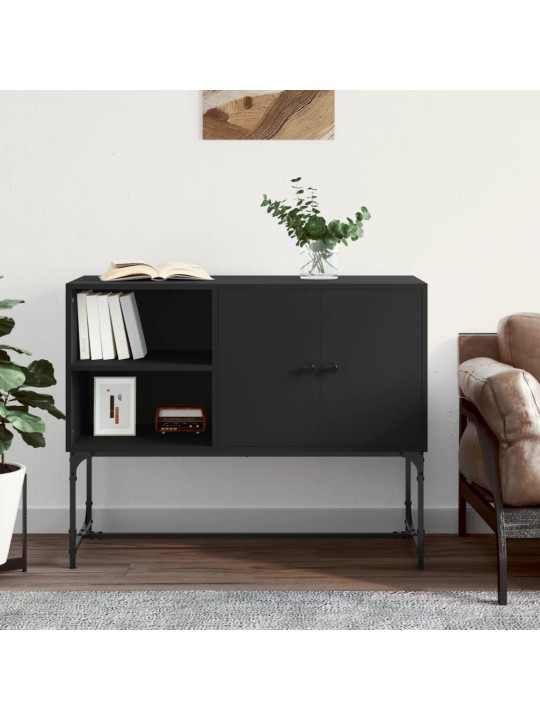 Kumode, melna, 100x40x79,5 cm, inženierijas koks