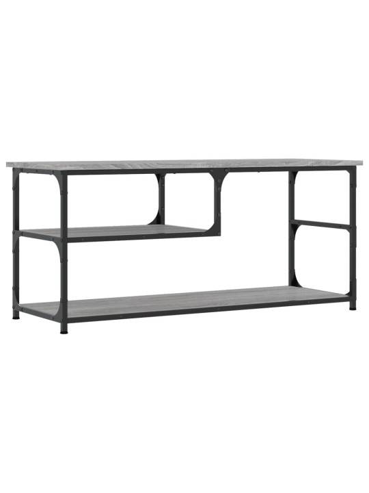 Tv galdiņš, 103x38x46,5 cm, inženierijas koks, tērauds, pelēks