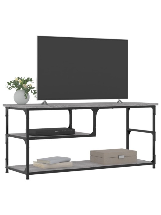 Tv galdiņš, 103x38x46,5 cm, inženierijas koks, tērauds, pelēks