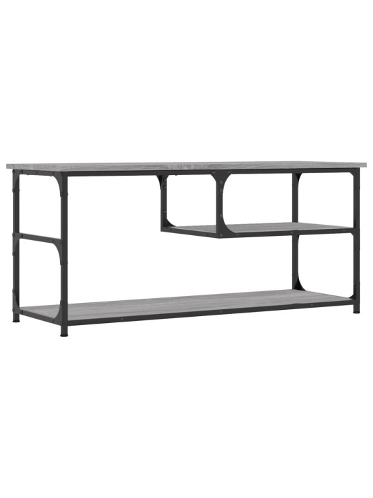 Tv galdiņš, 103x38x46,5 cm, inženierijas koks, tērauds, pelēks
