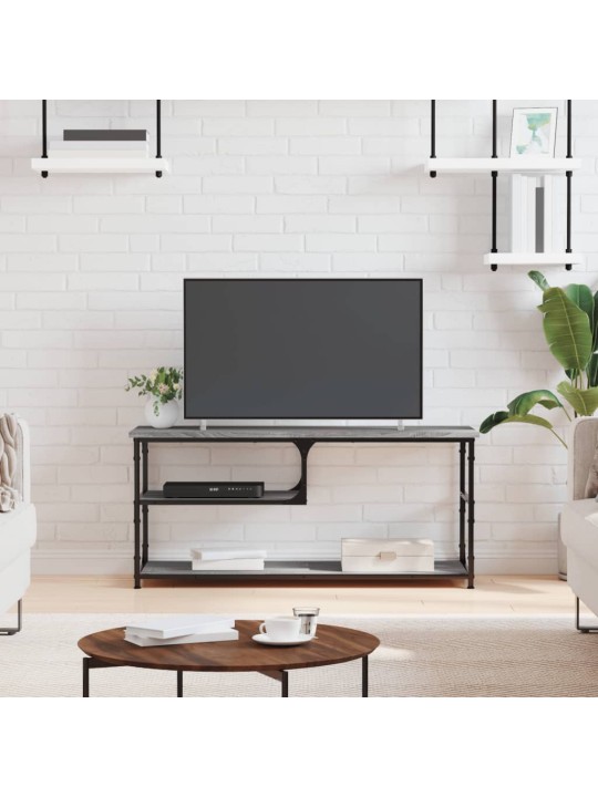 Tv galdiņš, 103x38x46,5 cm, inženierijas koks, tērauds, pelēks
