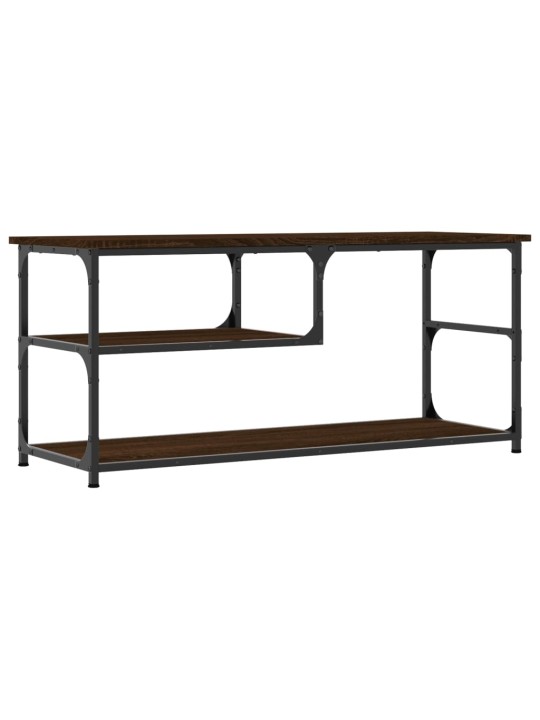 Tv galdiņš, 103x38x46,5 cm, inženierijas koks, tērauds, brūns
