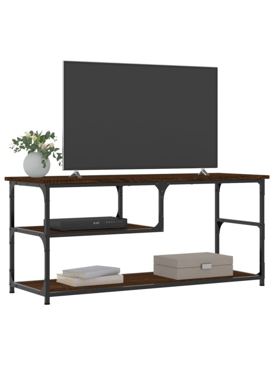 Tv galdiņš, 103x38x46,5 cm, inženierijas koks, tērauds, brūns