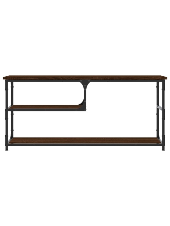 Tv galdiņš, 103x38x46,5 cm, inženierijas koks, tērauds, brūns