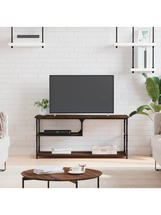 Tv galdiņš, 103x38x46,5 cm, inženierijas koks, tērauds, brūns