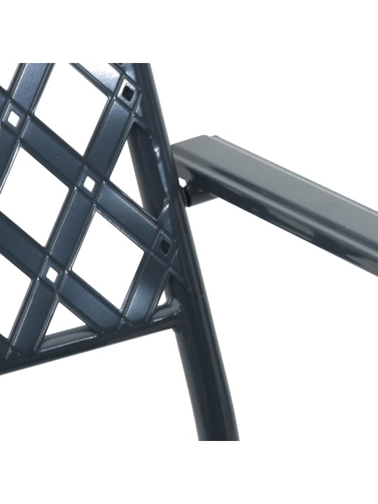 Krēsls 2 pcs antracīts 56 x 65 x 89cm tērauds