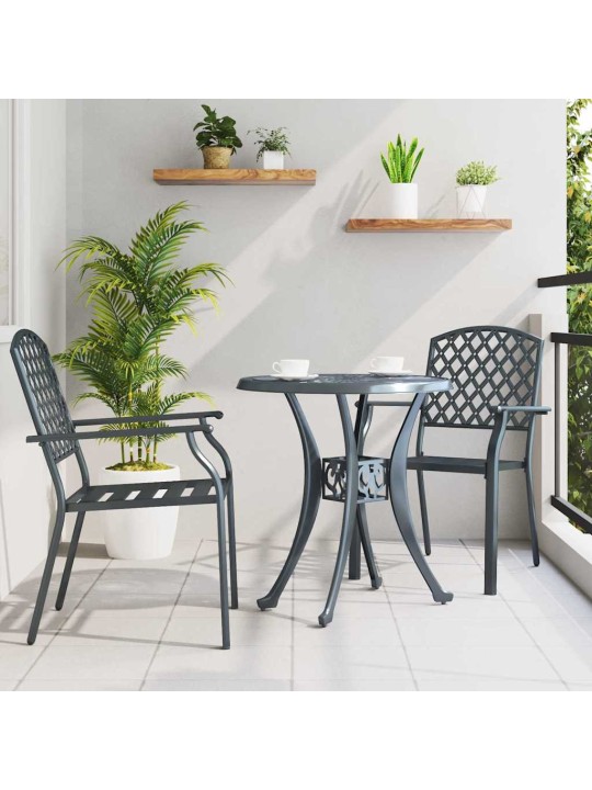 Krēsls 2 pcs antracīts 56 x 65 x 89cm tērauds