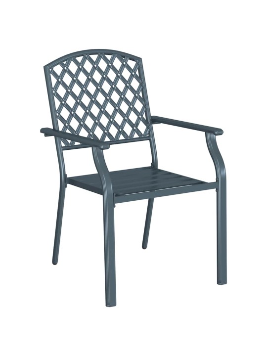 Krēsls 2 pcs antracīts 56 x 65 x 89cm tērauds